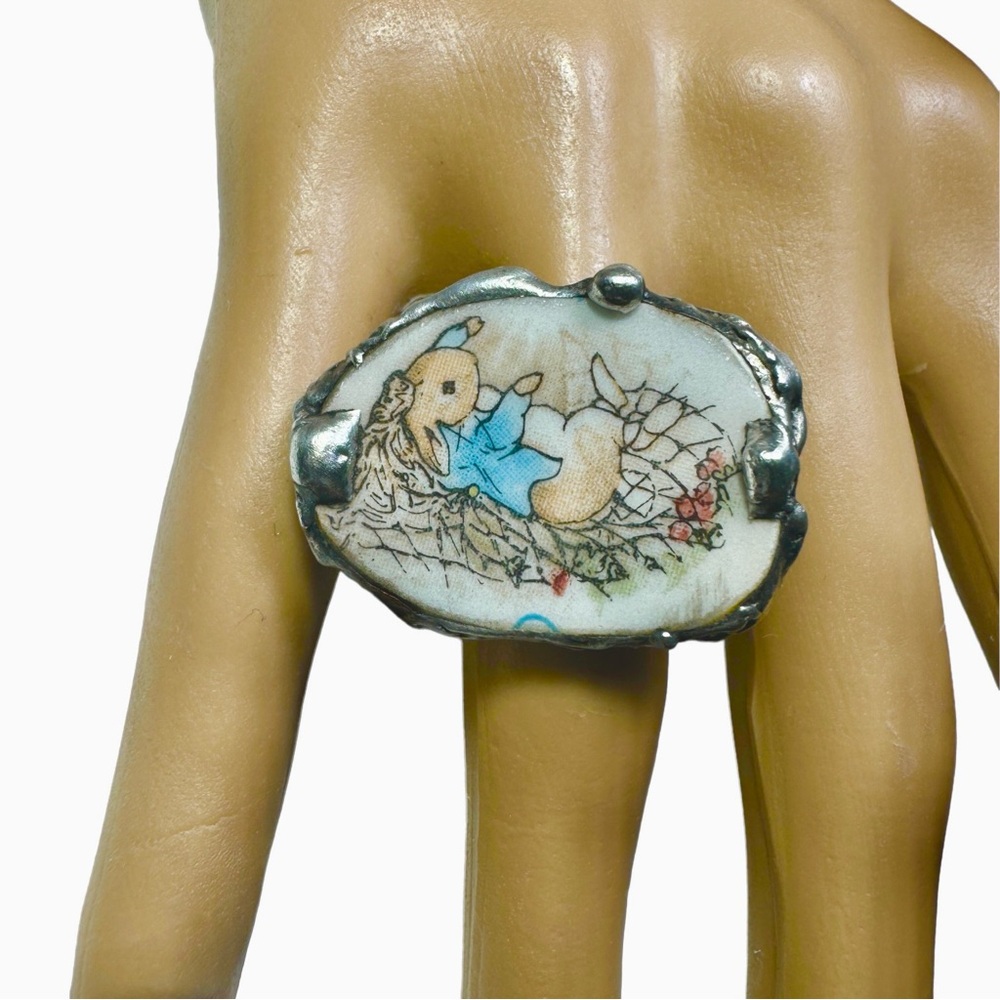 Artisan Crafted Broken China Rings Made from Fragments of Various  Vintage China - Picture 9 of 15